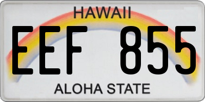 HI license plate EEF855