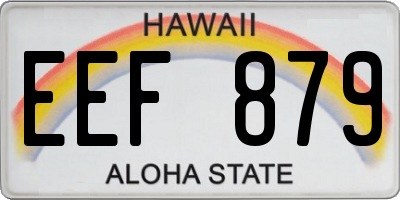 HI license plate EEF879