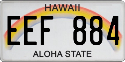 HI license plate EEF884