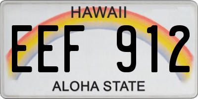 HI license plate EEF912