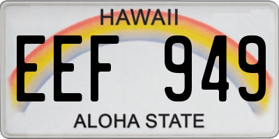 HI license plate EEF949