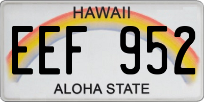 HI license plate EEF952