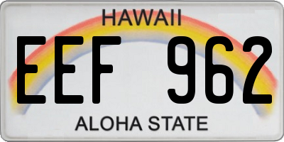 HI license plate EEF962