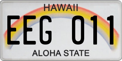 HI license plate EEG011