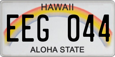 HI license plate EEG044