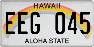 HI license plate EEG045