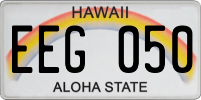 HI license plate EEG050
