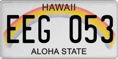 HI license plate EEG053