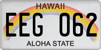 HI license plate EEG062