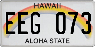 HI license plate EEG073