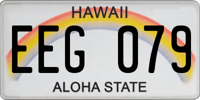 HI license plate EEG079