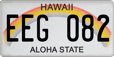 HI license plate EEG082