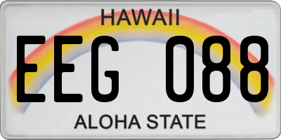 HI license plate EEG088