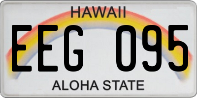 HI license plate EEG095