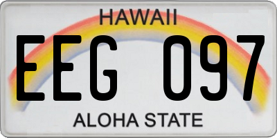 HI license plate EEG097