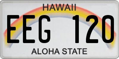 HI license plate EEG120