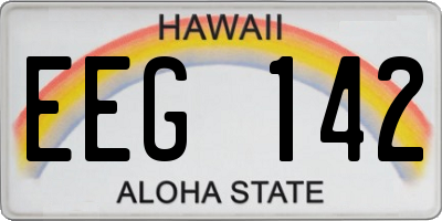 HI license plate EEG142