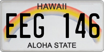 HI license plate EEG146
