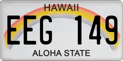 HI license plate EEG149