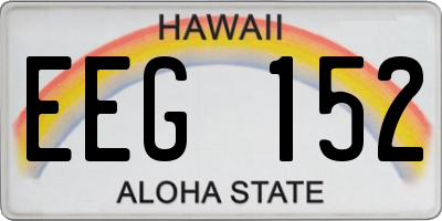 HI license plate EEG152