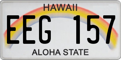 HI license plate EEG157