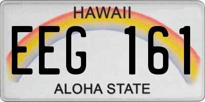 HI license plate EEG161