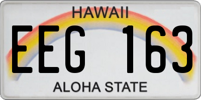 HI license plate EEG163