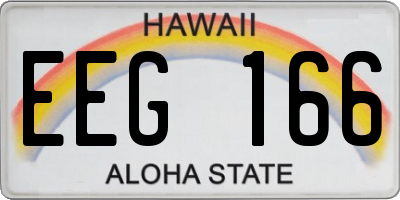 HI license plate EEG166