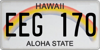 HI license plate EEG170