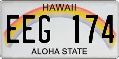 HI license plate EEG174