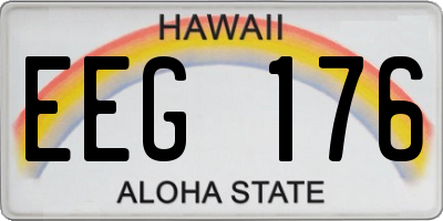 HI license plate EEG176