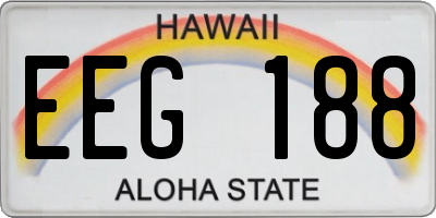 HI license plate EEG188