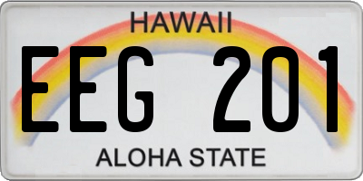 HI license plate EEG201