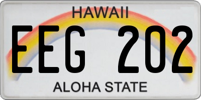HI license plate EEG202