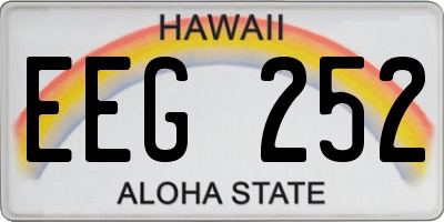 HI license plate EEG252