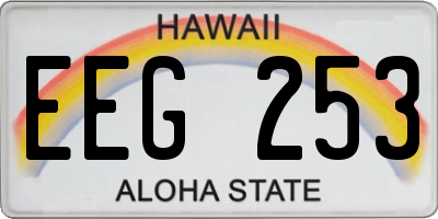 HI license plate EEG253