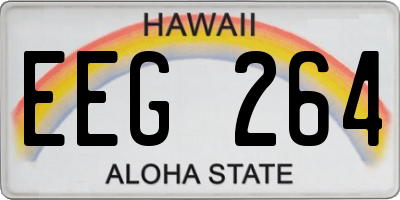 HI license plate EEG264