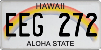 HI license plate EEG272