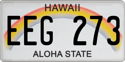 HI license plate EEG273