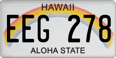 HI license plate EEG278