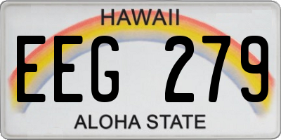 HI license plate EEG279