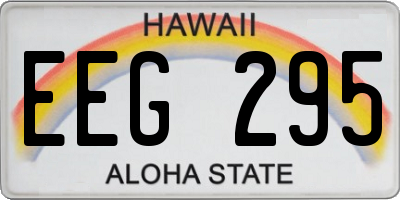 HI license plate EEG295