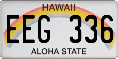 HI license plate EEG336