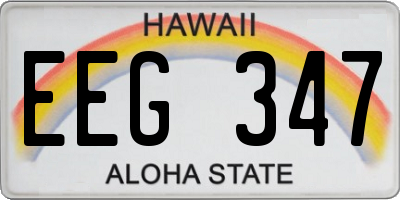 HI license plate EEG347