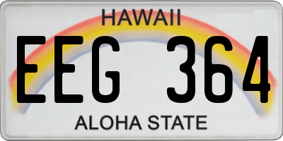 HI license plate EEG364