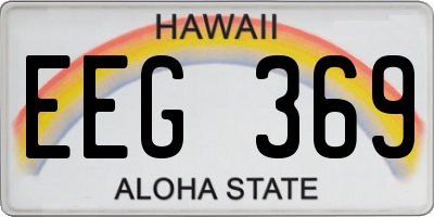HI license plate EEG369