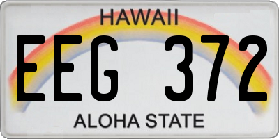HI license plate EEG372