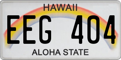 HI license plate EEG404