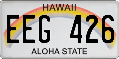 HI license plate EEG426