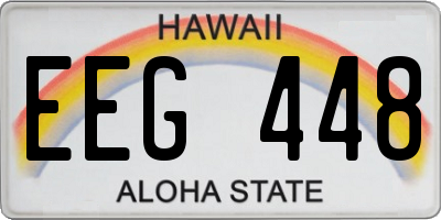 HI license plate EEG448